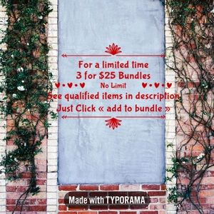 Choose any  3 for $25 , add 3 to a bundle